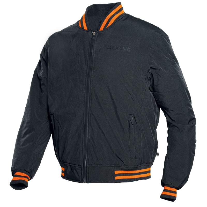 Blouson homme urbain GIANNI Noir/Orange