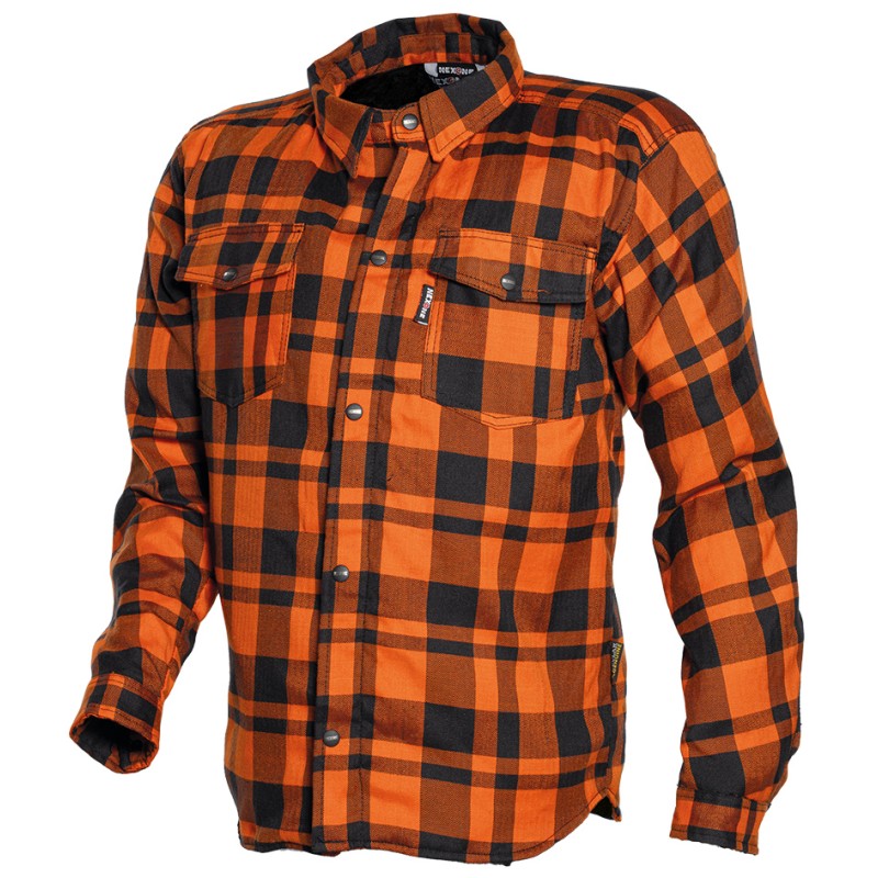 Chemise Moto Couleur Orange/Noir